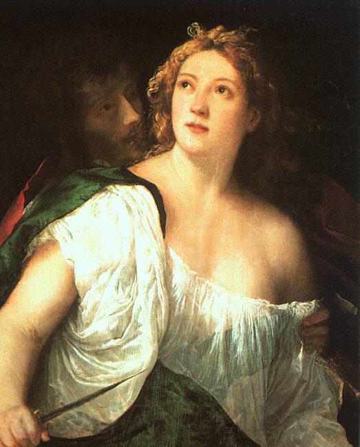  Titian Suicide of Lucretia France oil painting art